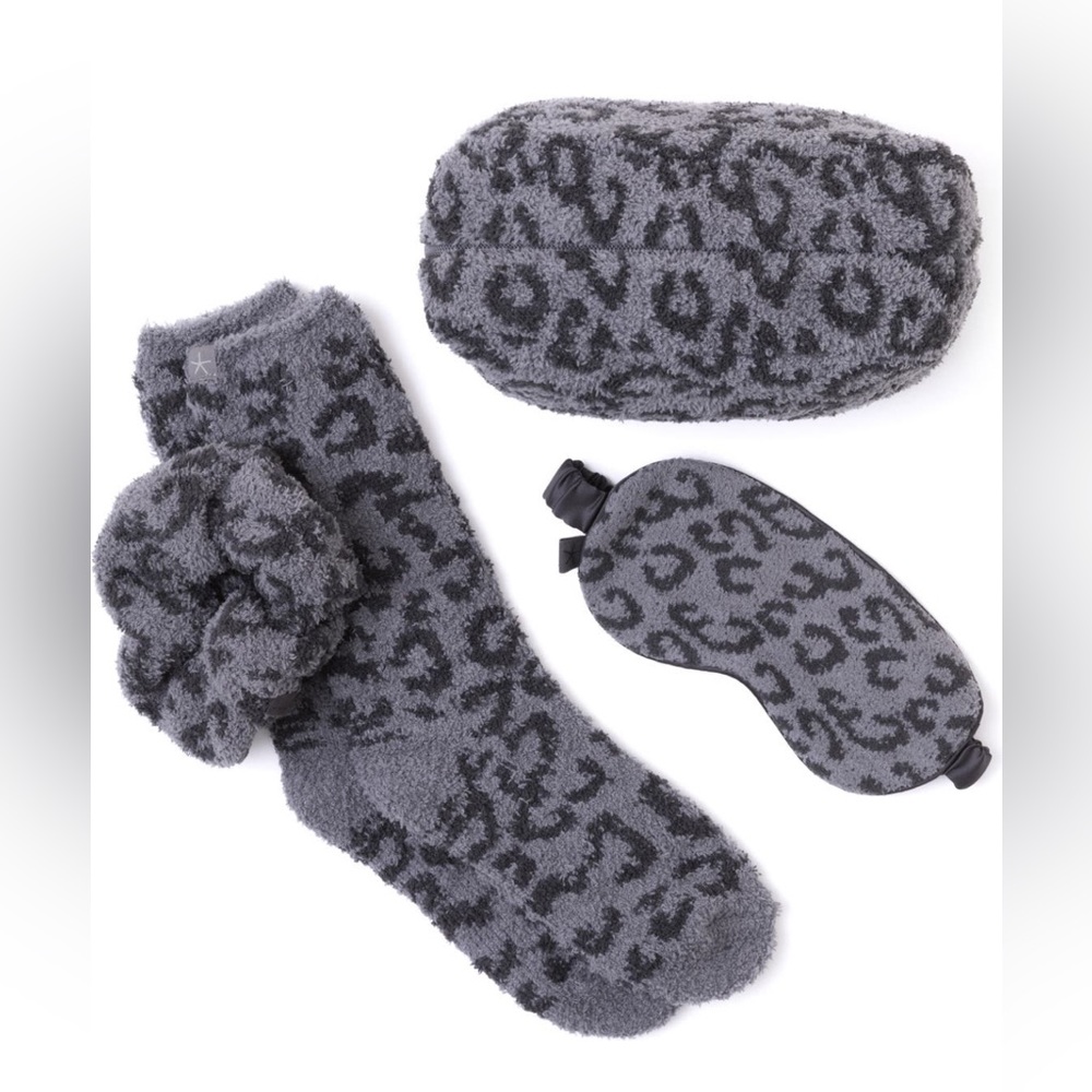 Barefoot Dreams Travel Set with eye mask, scrunchie and socks| In the Wild